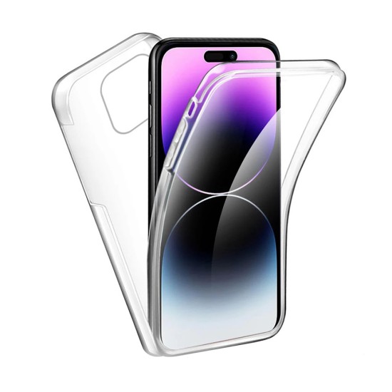Funda de Silicona 360º para Apple iPhone 15 Plus Transparente